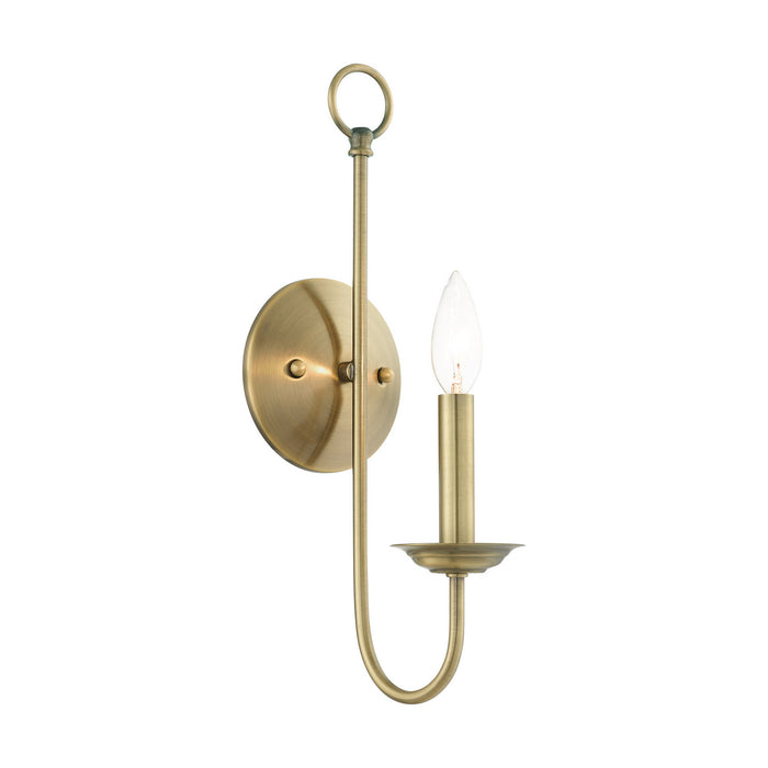 One Light Wall Sconce from the Estate collection in Antique Brass finish