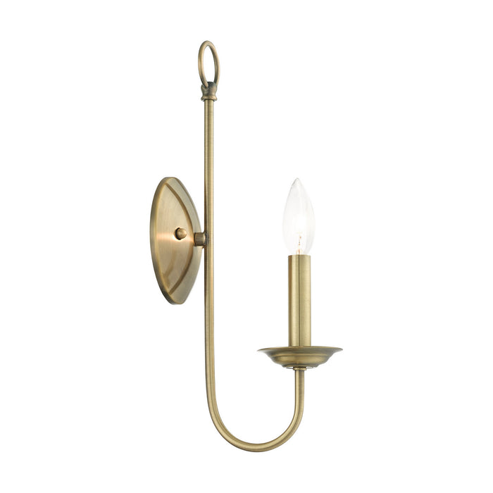 One Light Wall Sconce from the Estate collection in Antique Brass finish