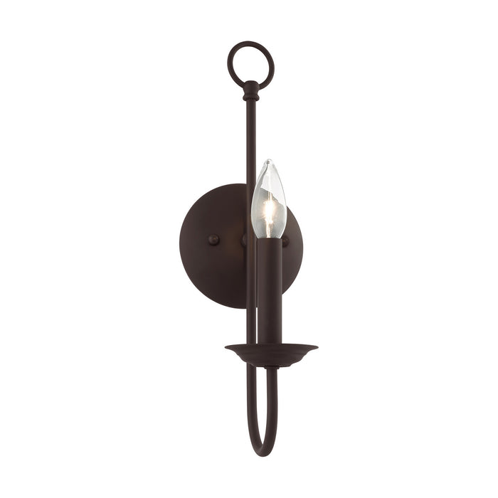 One Light Wall Sconce from the Estate collection in Bronze finish