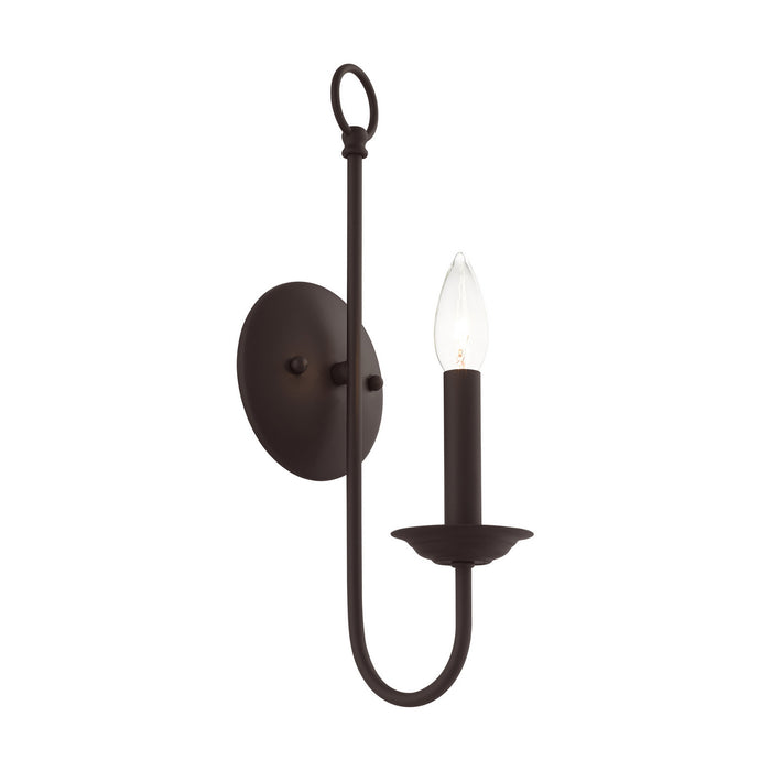 One Light Wall Sconce from the Estate collection in Bronze finish