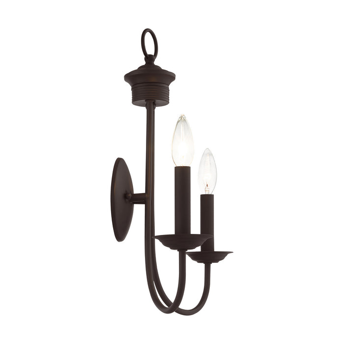 Two Light Wall Sconce from the Estate collection in Bronze finish