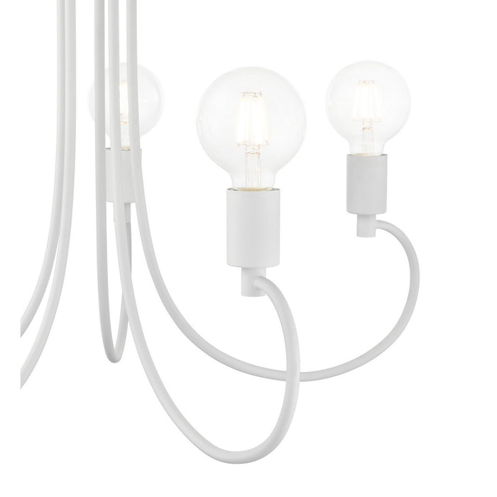 Five Light Chandelier from the Bari collection in White finish