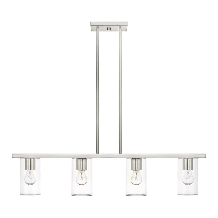 Four Light Chandelier from the Zurich collection in Brushed Nickel finish