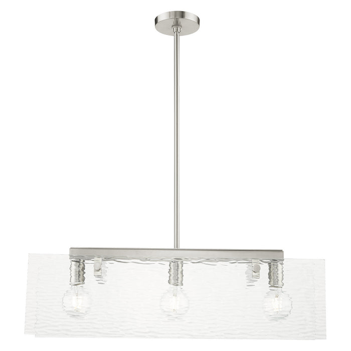 Three Light Chandelier from the Ashcroft collection in Brushed Nickel finish