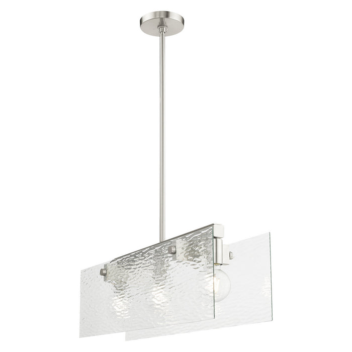 Three Light Chandelier from the Ashcroft collection in Brushed Nickel finish