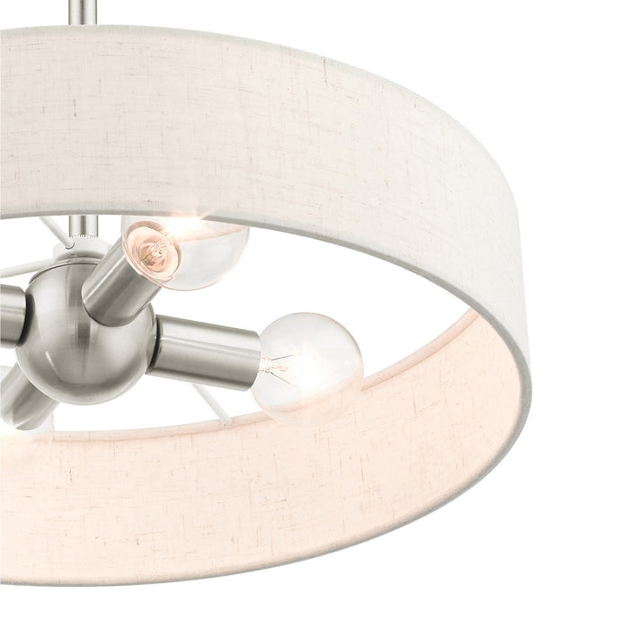 Four Light Pendant from the Venlo collection in Brushed Nickel finish