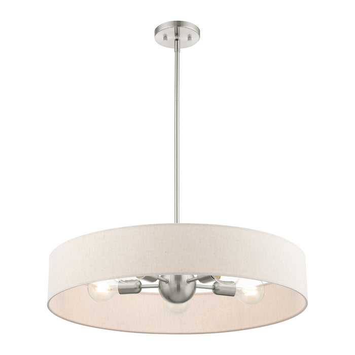 Five Light Pendant from the Venlo collection in Brushed Nickel finish