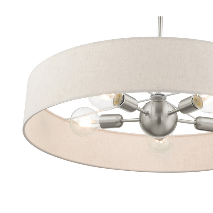 Five Light Pendant from the Venlo collection in Brushed Nickel finish