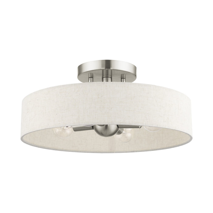 Four Light Semi Flush Mount from the Venlo collection in Brushed Nickel finish