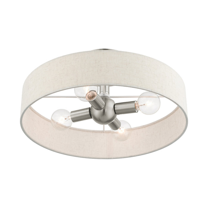 Four Light Semi Flush Mount from the Venlo collection in Brushed Nickel finish