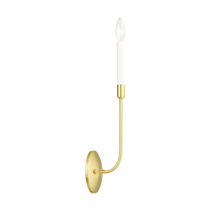 One Light Wall Sconce from the Clairmont collection in Satin Brass finish