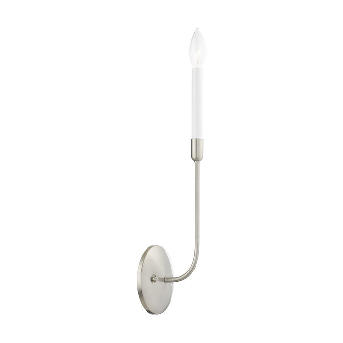 One Light Wall Sconce from the Clairmont collection in Brushed Nickel finish