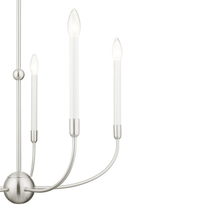 Five Light Chandelier from the Clairmont collection in Brushed Nickle finish