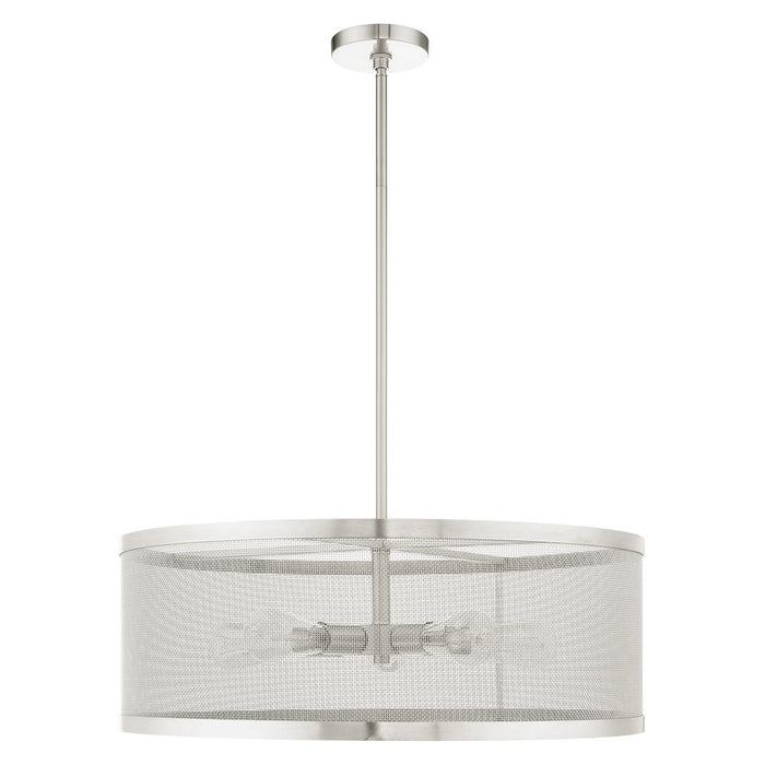 Five Light Chandelier from the Industro collection in Brushed Nickel finish