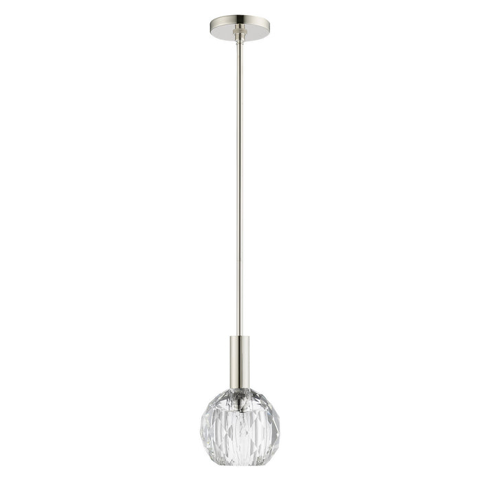 One Light Pendant from the Whitfield collection in Polished Nickel finish
