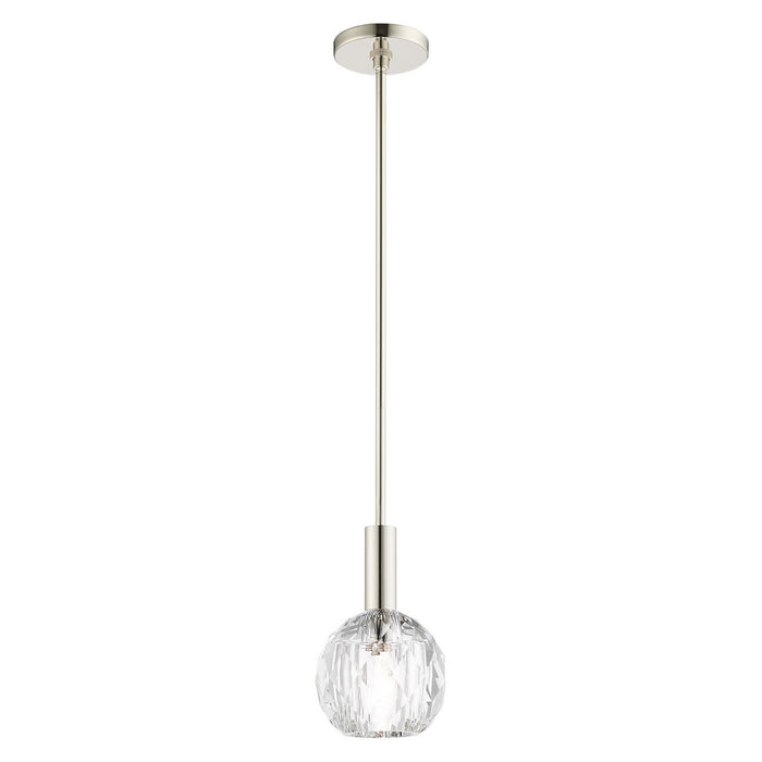 One Light Pendant from the Whitfield collection in Polished Nickel finish