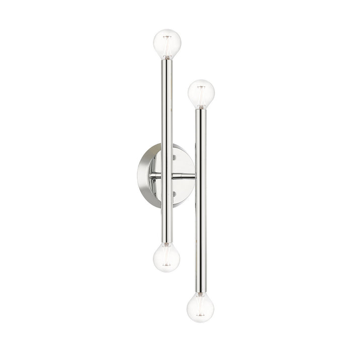 Four Light Wall Sconce from the Soho collection in Polished Chrome finish