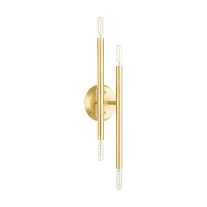Four Light Wall Sconce from the Soho collection in Satin Brass finish