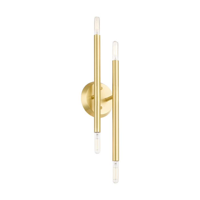 Four Light Wall Sconce from the Soho collection in Satin Brass finish