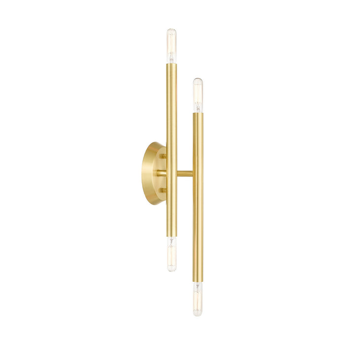 Four Light Wall Sconce from the Soho collection in Satin Brass finish