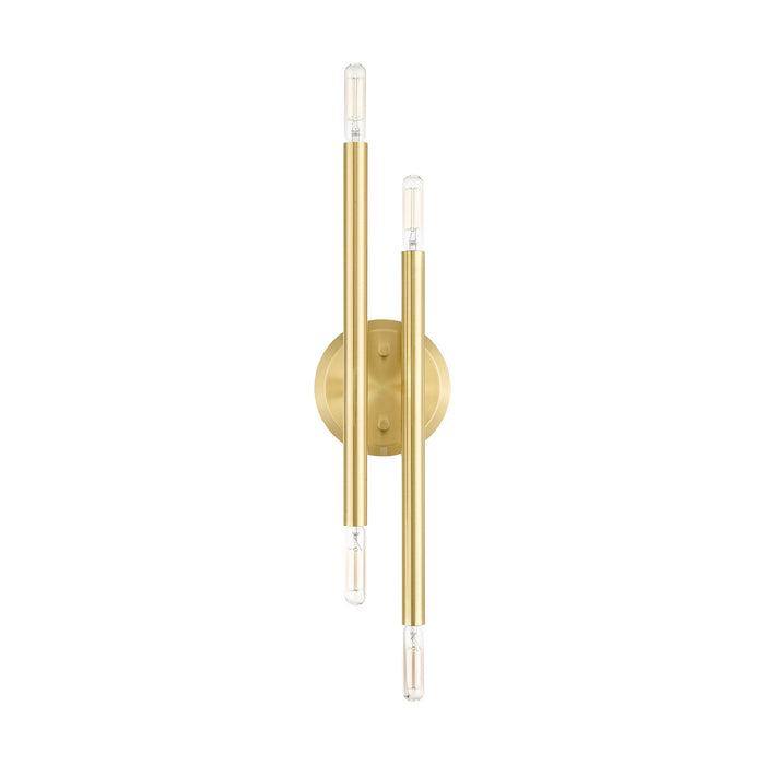 Four Light Wall Sconce from the Soho collection in Satin Brass finish