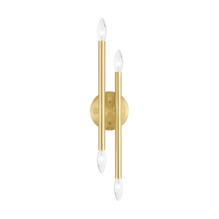 Four Light Wall Sconce from the Soho collection in Satin Brass finish