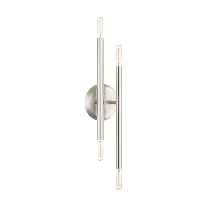 Four Light Wall Sconce from the Soho collection in Brushed Nickel finish