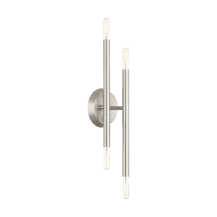 Four Light Wall Sconce from the Soho collection in Brushed Nickel finish