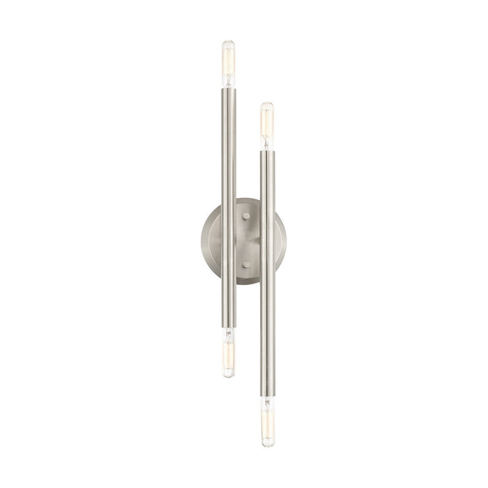 Four Light Wall Sconce from the Soho collection in Brushed Nickel finish