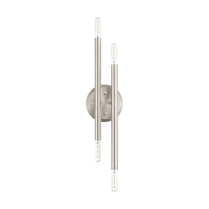 Four Light Wall Sconce from the Soho collection in Brushed Nickel finish