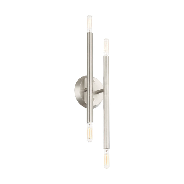Four Light Wall Sconce from the Soho collection in Brushed Nickel finish