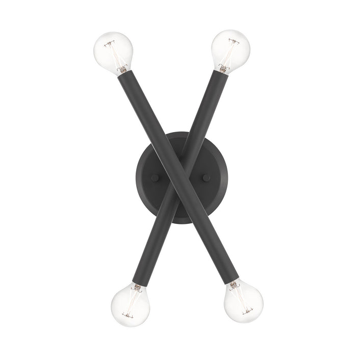 Four Light Wall Sconce from the Soho collection in Scandinavian Gray finish