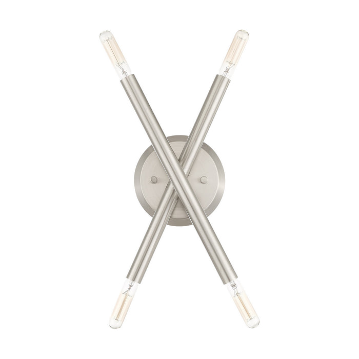 Four Light Wall Sconce from the Soho collection in Brushed Nickel finish