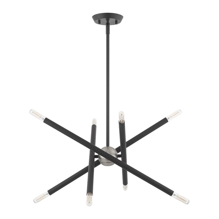 Eight Light Chandelier from the Soho collection in Scandinavian Gray finish