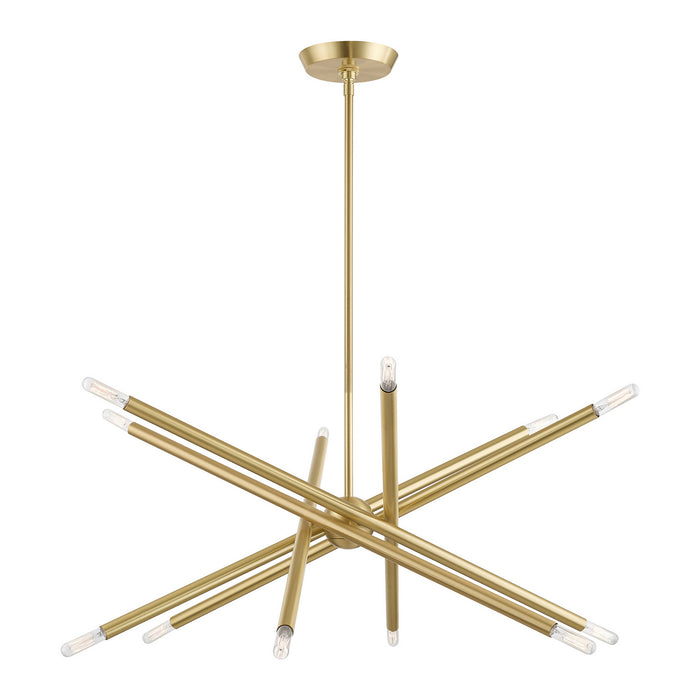 12 Light Chandelier from the Soho collection in Satin Brass finish