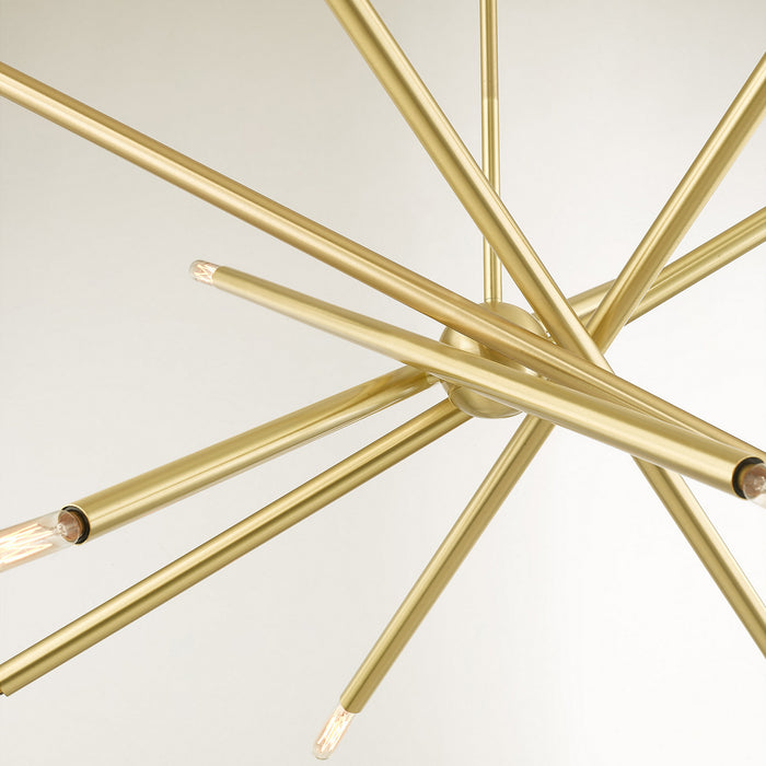 12 Light Chandelier from the Soho collection in Satin Brass finish