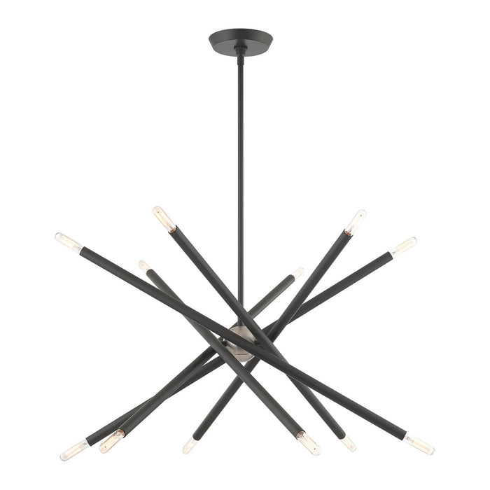 12 Light Chandelier from the Soho collection in Scandinavian Gray finish