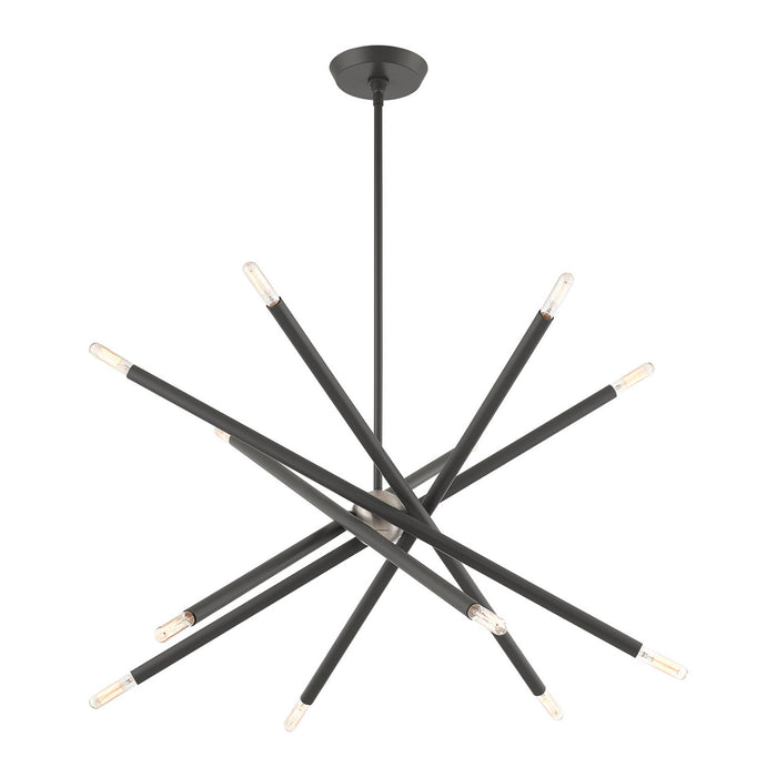 12 Light Chandelier from the Soho collection in Scandinavian Gray finish
