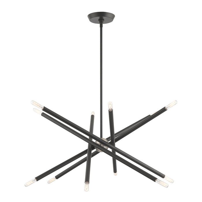 12 Light Chandelier from the Soho collection in Scandinavian Gray finish