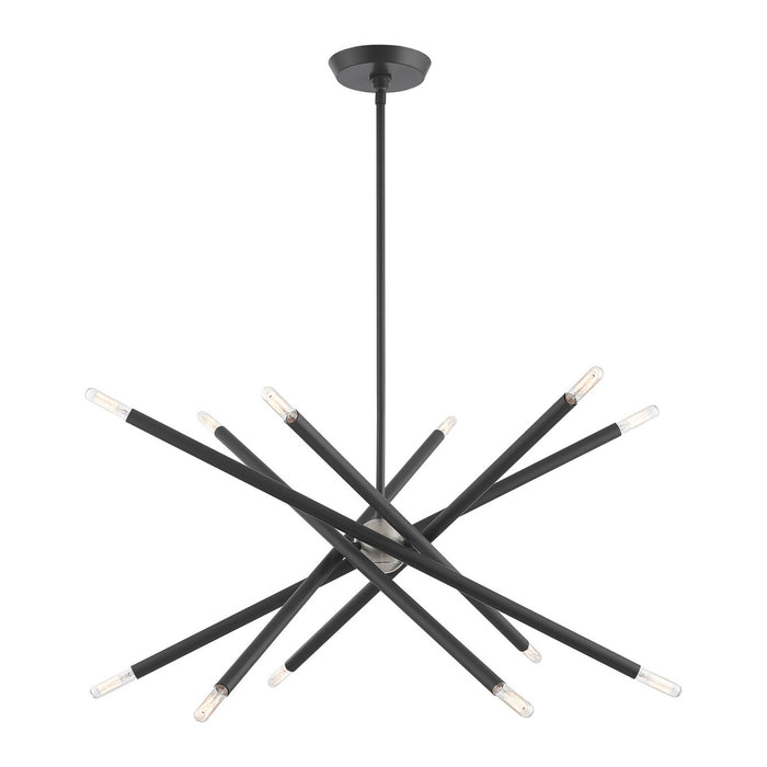 12 Light Chandelier from the Soho collection in Scandinavian Gray finish