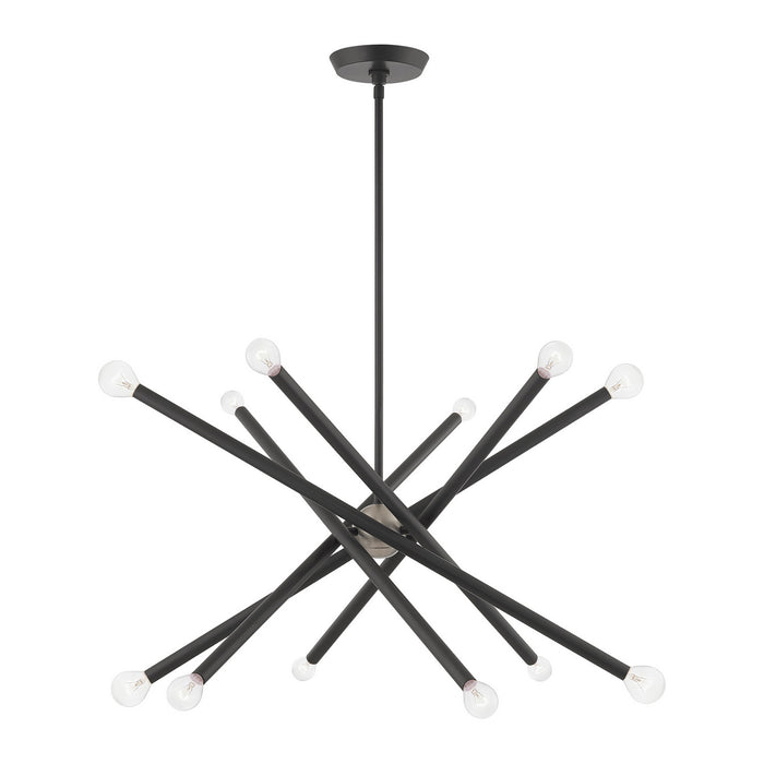 12 Light Chandelier from the Soho collection in Scandinavian Gray finish