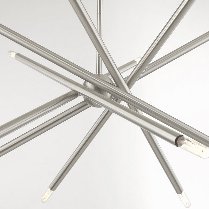 12 Light Chandelier from the Soho collection in Brushed Nickel finish
