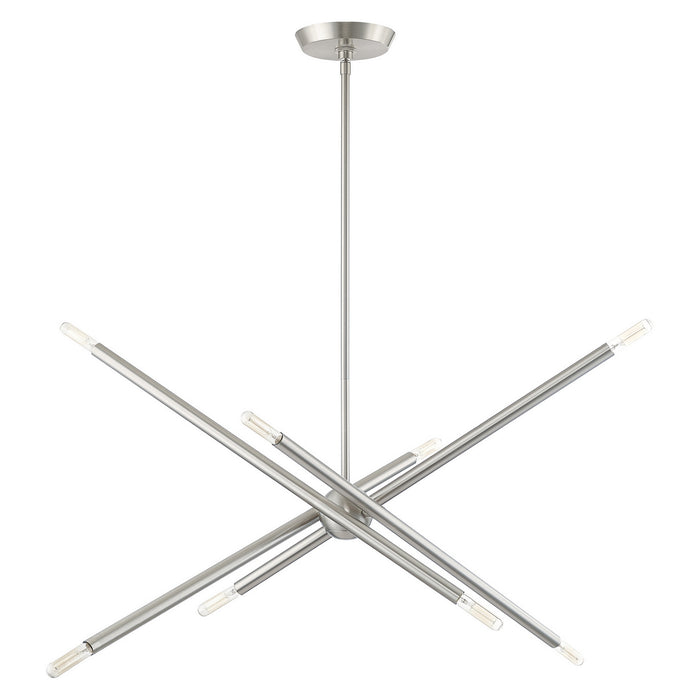 Eight Light Chandelier from the Soho collection in Brushed Nickel finish