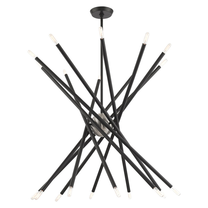 20 Light Chandelier from the Soho collection in Scandinavian Gray finish