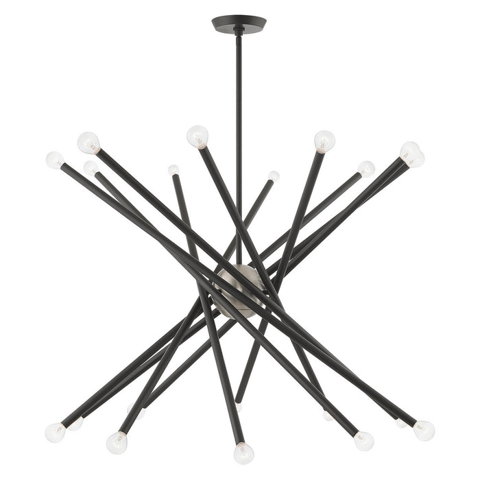 20 Light Chandelier from the Soho collection in Scandinavian Gray finish