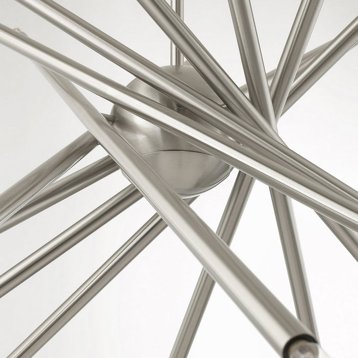 20 Light Chandelier from the Soho collection in Brushed Nickel finish