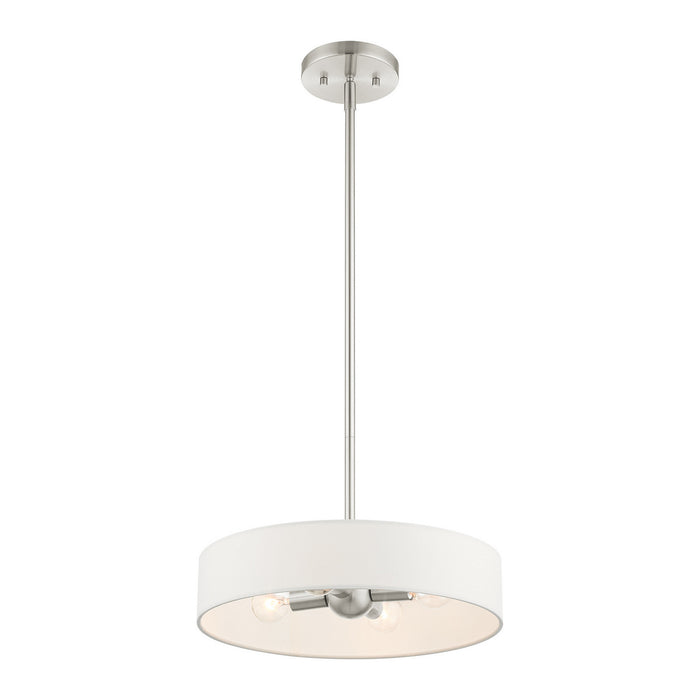 Four Light Pendant from the Venlo collection in Brushed Nickel finish