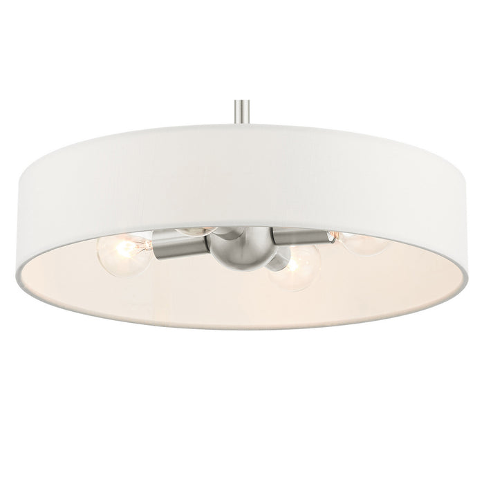 Four Light Pendant from the Venlo collection in Brushed Nickel finish