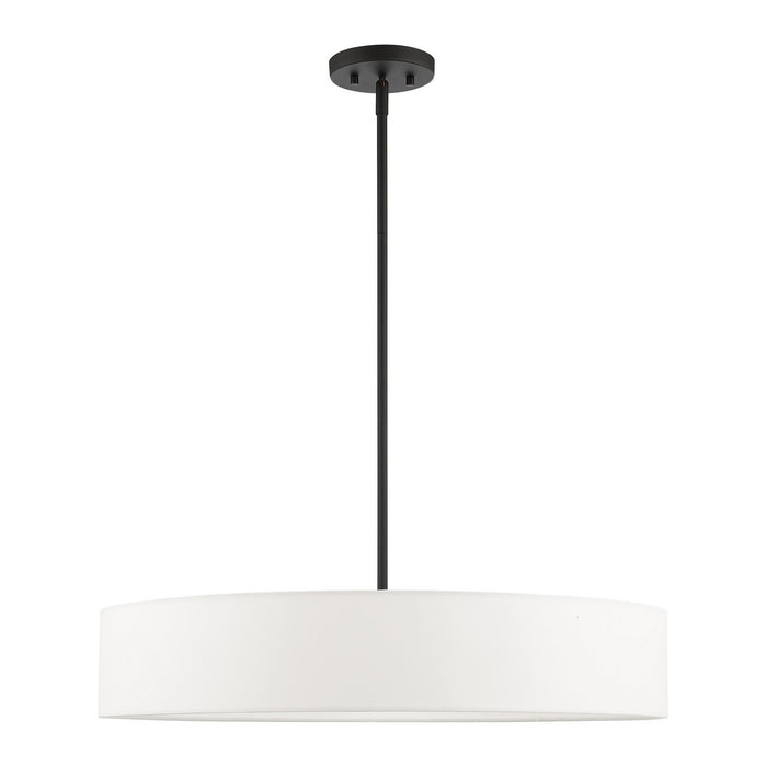 Five Light Pendant from the Venlo collection in Black with Brushed Nickel Accents finish