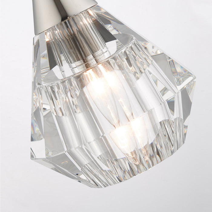 One Light Pendant from the Brussels collection in Polished Nickel finish